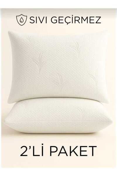 ce home collectıon bambu 2'li yastık kılıfı sıvı geçirmez yastık alezi