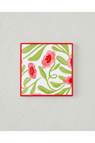 English Home Bright Petals Seramik Bardak Altlığı 11x11 cm Pembe