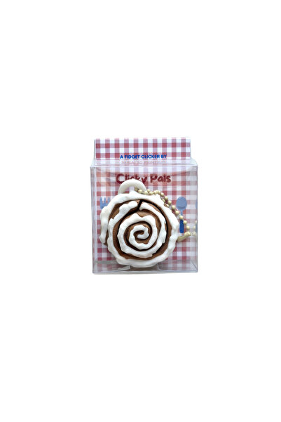 DUBAI 3D PRINTING 3D Printed Cinnamon Roll Clicker Keychain - Mechanical Switch Sensory Gadget for Stress Relief & Foc