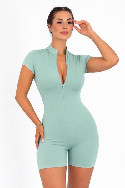 Maison La Femme Swimsuit Shorts Jumpsuit Zippered Sports Daily Use