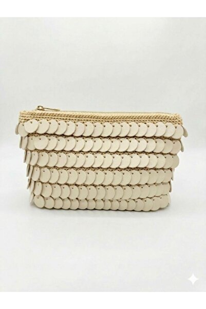 knitme Pullu Çanta Kiti 20x30 Krem