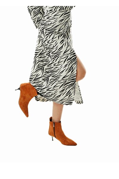 Desire Taba Genuine Suede Leather Women's Short Boots