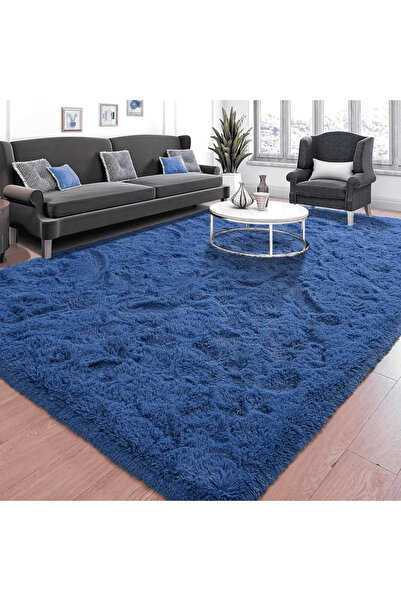 Magdeal Premium Fluffy Rug , Blue 200x280cm