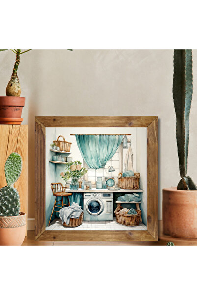 Tuba Decor Ξύλινο τετράγωνο πλαίσιο για επιτραπέζιο πλυντήριο ρούχων