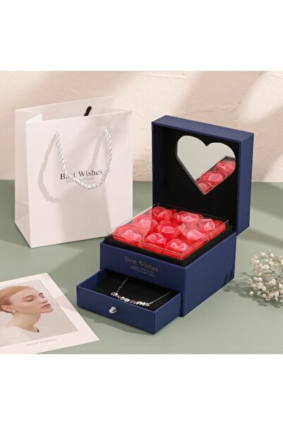 Best wishes Jewelry Box with Soap Roses