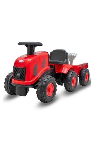 Babymix Tractor pentru copii, Baby Mix, Cu remorca, Benny, Rosu