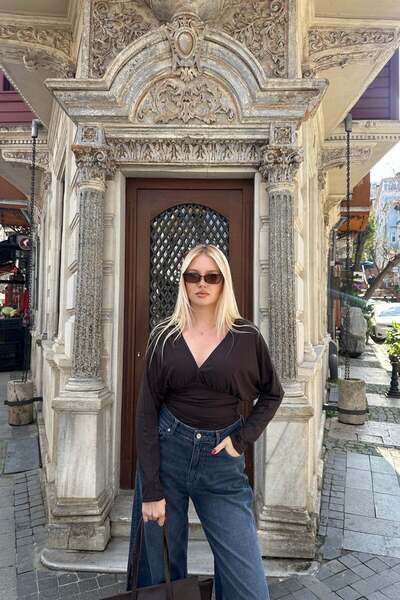 lizge giyim Long Sleeve Ruched Top