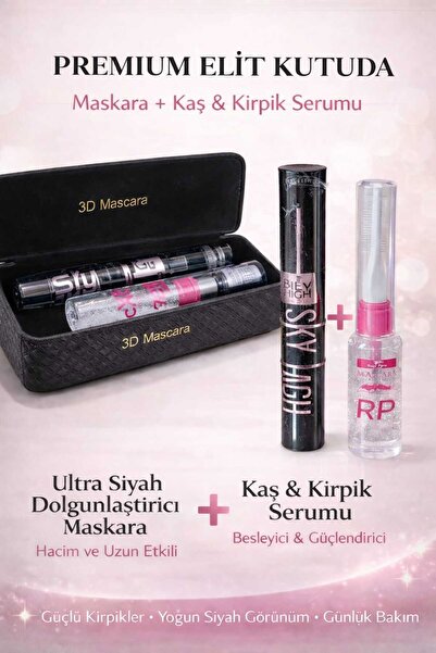 ASG Eyebrow and Lash Care Set Ultra Black Volume-Enhancing Mascara + Eyebrow ...