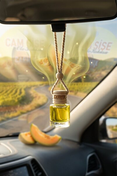 PROMOSYONİK Oto Araç Ayna Asma Şişe Cam Kavun Koku Aromalı Oto Parfümü
