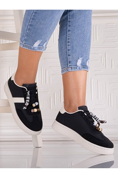 YIYI Salvora Black Women's Leatherette Sneakers, 36