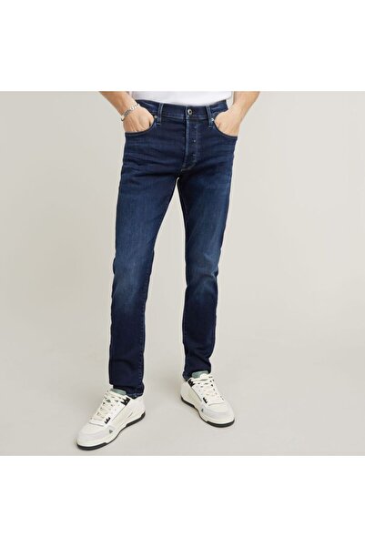 G-STAR RAW 3301 KOYU MAVİ ERKEK SLİM JEAN PANTOLON