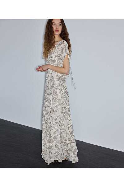 İpekyol Desenli viskoz elbise