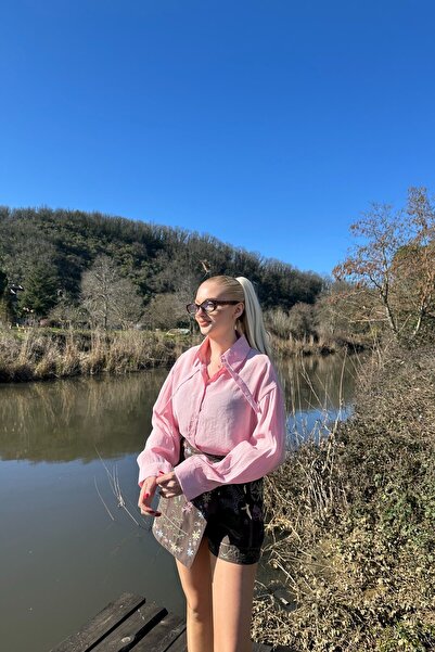 lizge giyim Fyonk Detailled Six-Attachment Modal Shirt