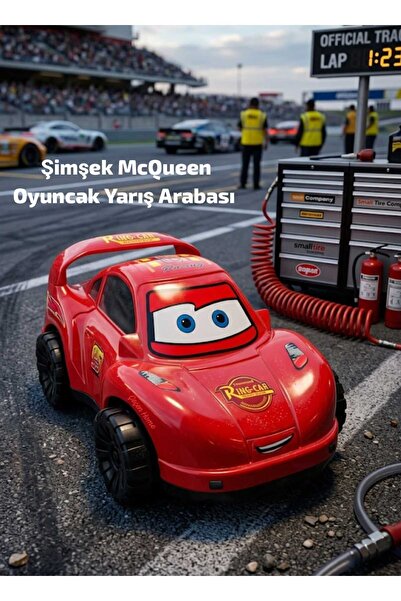 ÇEÇEN HOME (قطعة واحدة) سيارة سباق شيمكس ماكوين بلاستيكية كبيرة الحجم (25 سم)