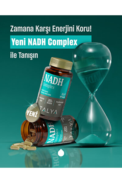 Talya NADH COMPLEX | NADH, Koenzim Q10, Hyaluronik Asit İçeren Takviye Edici Gıda - 60 Kapsül