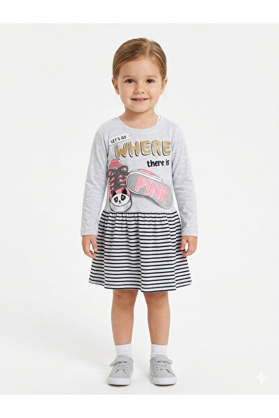 esmababykids Converse Printed Combed Cotton Girl's Dress
