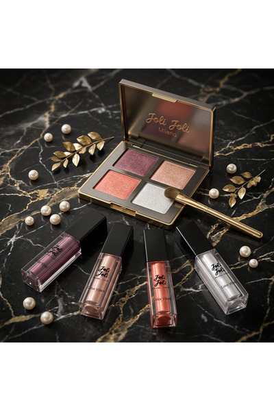 Extramall Set 4 Farduri de Pleoape Lichide – Waterproof, Pigmentate – Roșu, A...