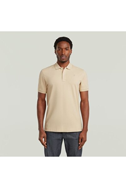 G-STAR RAW Cream Logo Men's Polo T-Shirt
