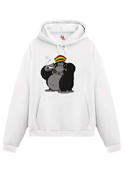 Rabona Fashion Smoky Gorilla – Dizajn dukserice u rasta stilu – Hoodie (opcio...
