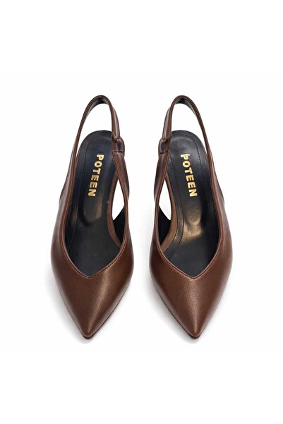 POTEEN حذاء ريكو نسائي مريح للاستخدام اليومي مفتوح من الخلف - أسود