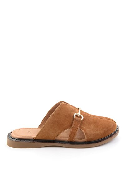 Bambi Жіночі капці з натуральної шкіри коричневого кольору K04359662102