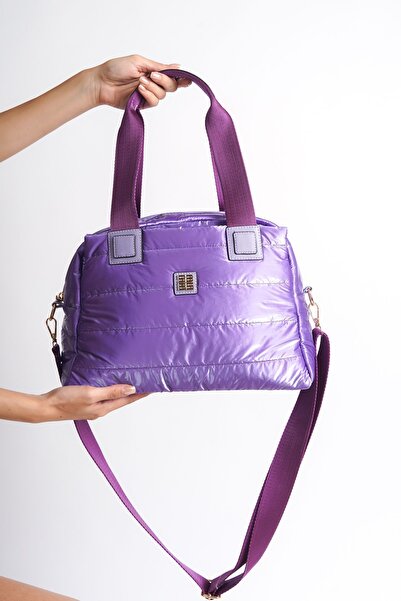 FEMME Prato Γυναικείο Ύφασμα Αλεξίπτωτου Φουσκωτό Καθημερινό Μανίκι Τσάντα ώμου