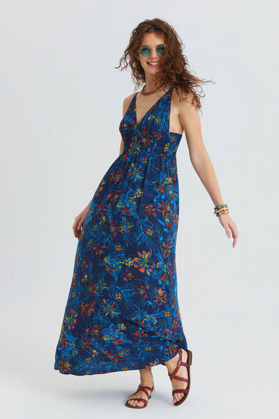 Los banditos V-Neck Open Back Ethnic Dress