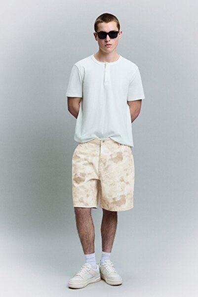 Bershka Baskılı baggy fit bermuda