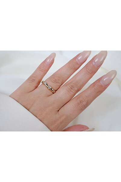 ATELİER TUĞBA Yzk359 Stone-Detail Adjustable Ring Gold