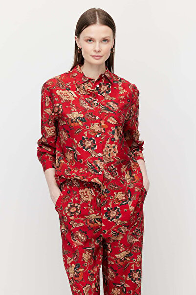 PAULMARK Дамска дълга риза с шарки