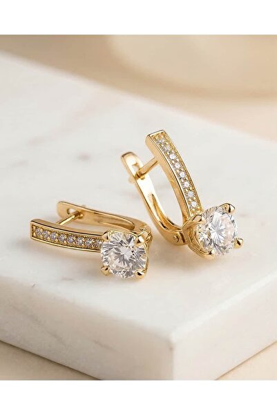 Portakal Esintisi Lerina Tektaş Model Steel Xuping Earrings