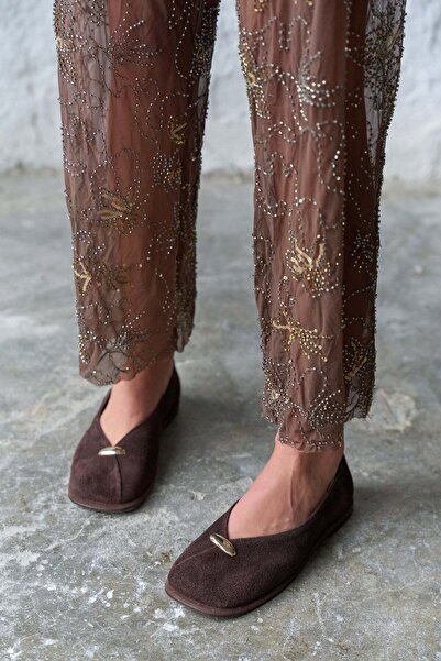 PELİN'İN AYAKKABILARI ROSTOW KAHVE SÜET BABET