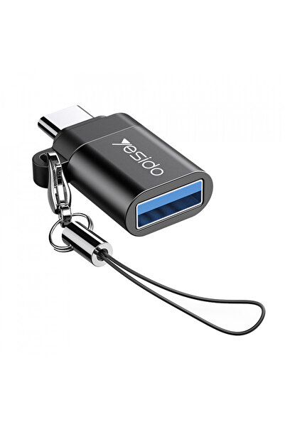 Yesido Type-C to USB 3.0 Adapter, Plug & Play, 5Gbps, (GS06) - Black