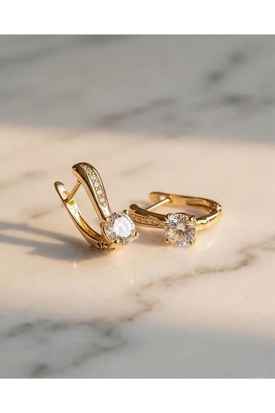 Portakal Esintisi Lorina Tektaş Model Minimal Steel Xuping Earrings