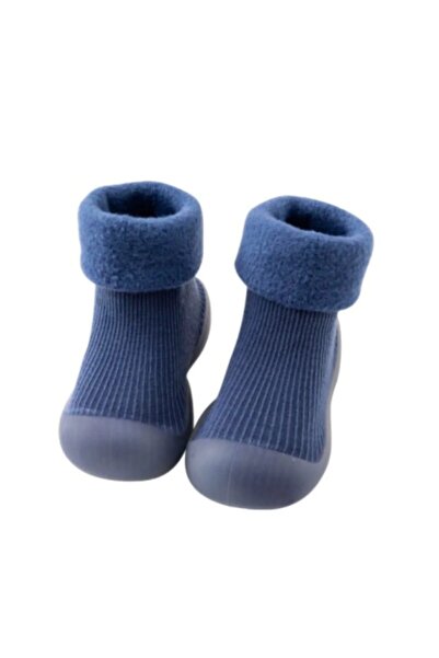 Petityu Cizme de iarnă antiderapante pentru casă - Cizme albastre tip șosetă ...