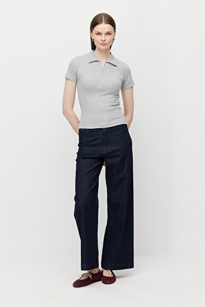 PAULMARK Γυναικείο τζιν ψηλόμεσο σε ίσια γραμμή