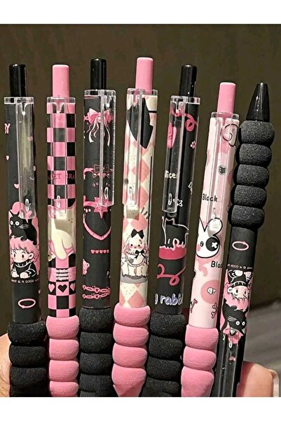 MyBalliStore Kawaii 6'lı Hızlı Kuruyan Jel Kalem Seti (siyah yazar)