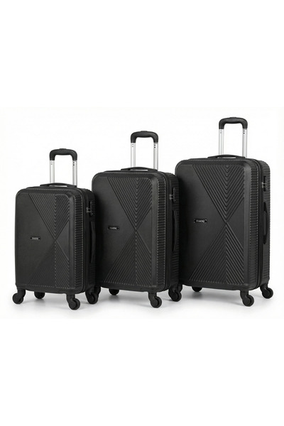 Sister 3 PCS ABS Luggage Set TSA Lock 3-Level Handle 360° Wheels Lightweight ...