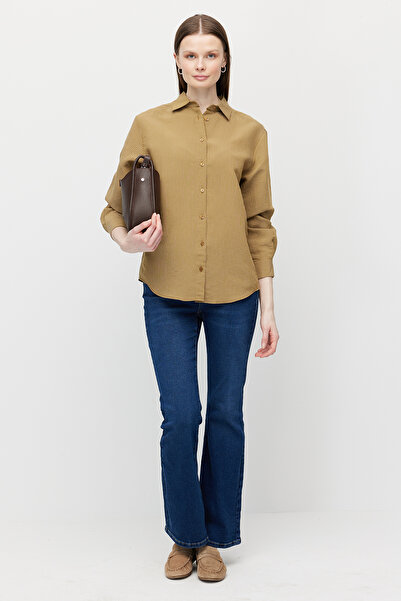 PAULMARK Women's Slim C Striped Wide Cut Shirt