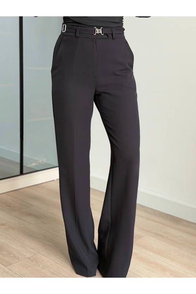 ROUPAS COLLECTİON Çift Düğmeli Bol Paça Pantolon