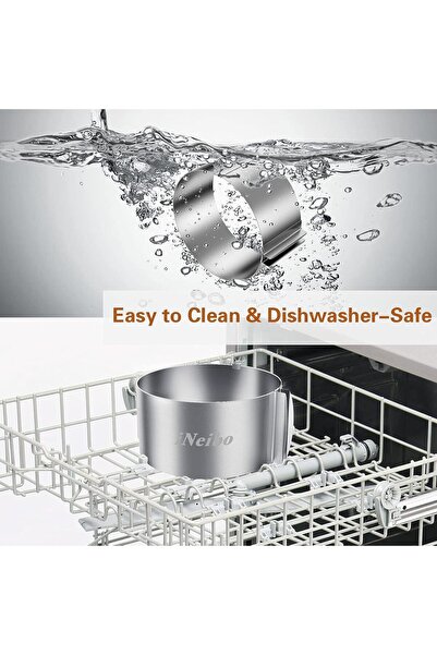 iNeibo 6 to 12 inch adjustable stainless steel cake mold set - Sauce cake mol...