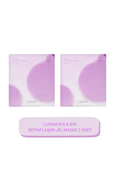 LUVUM قناع الكولاجين الكوري الشفاف، قناع جل الكولاجين النباتي المركب، 2 قطعة