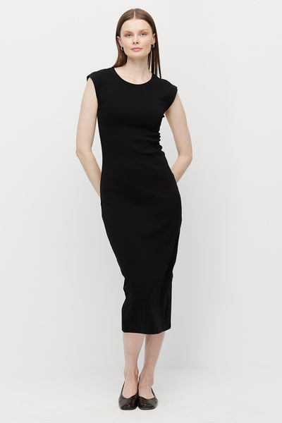 PAULMARK Дамска рокля с шнур, дължина до коляното