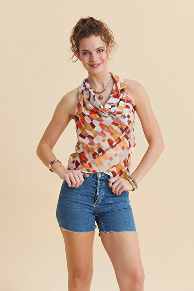 Los banditos Αυθεντική μπλούζα με γιακά Degaje σε Bohemian Style