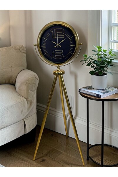 Leyaton Majestic Gold Tripod Stand Living Room Clock Rvryt-Rs345