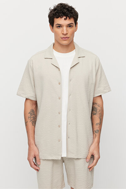 PAULMARK Men's Textured Relaxed Fit Shirt