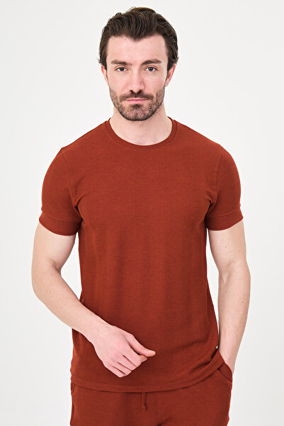 Mcr Patterned Slim Fit Men's Shorts Combed Cotton Suit Tile - 17160.25Y