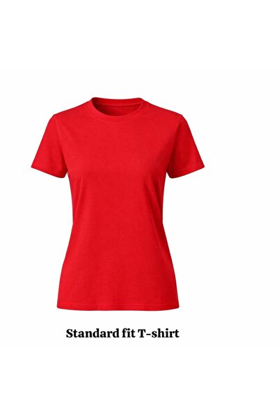 Miss Poem Roșu pentru femei basic bumbac tricou