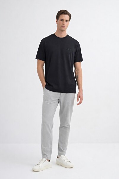 Cazador Men's Modal Fabric Basic Regular Fit 44105 Black