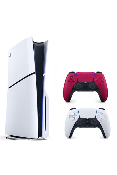 Sony Playstation 5 slim Cdli versiyon + 2.kol Dualsense Cosmic kırmızı( İthal...